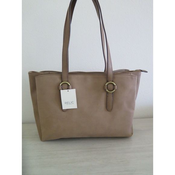 Relic By Fossil RLH0908235 Camel Brown Joni Double Shoulder Bag Purse - Picture 2 of 8